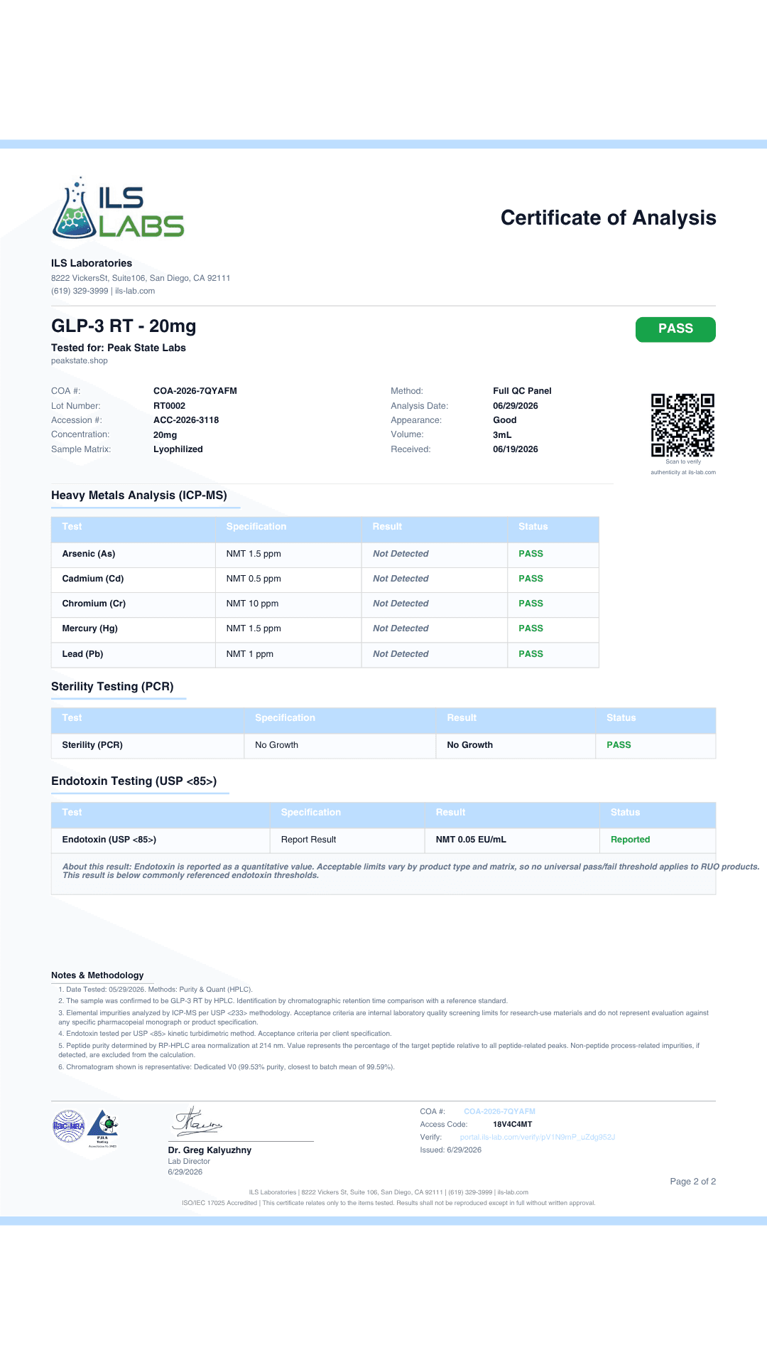 Retatrutide 20mg Lab Report — Page 2